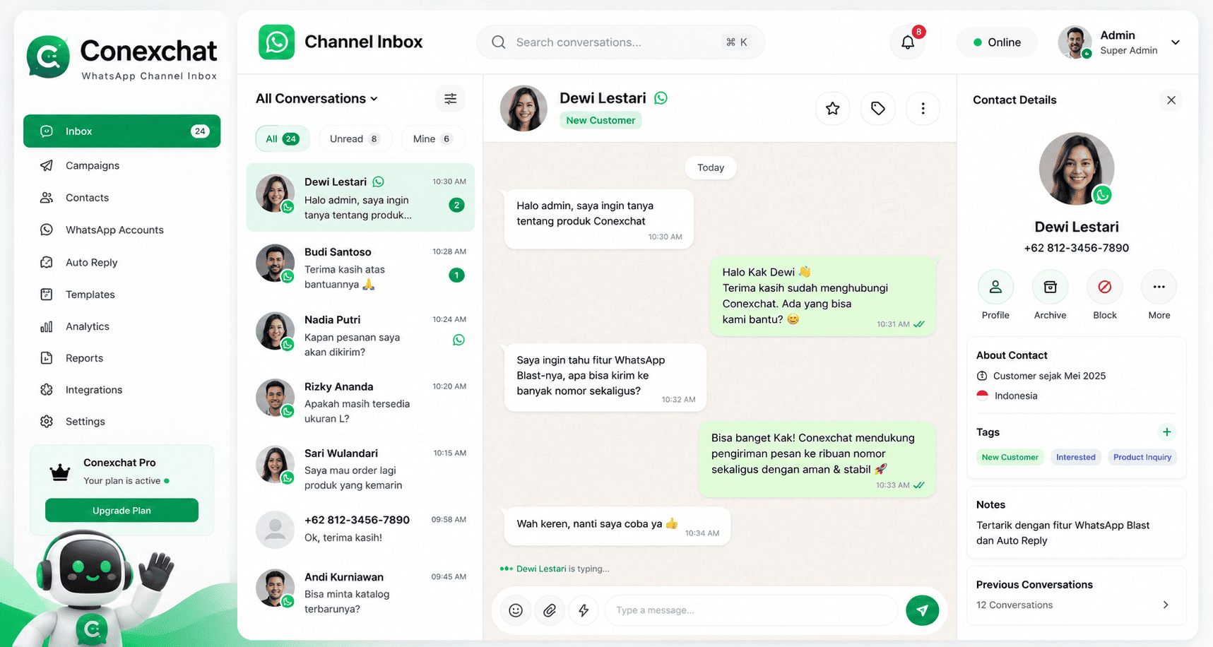 Conexchat Dashboard